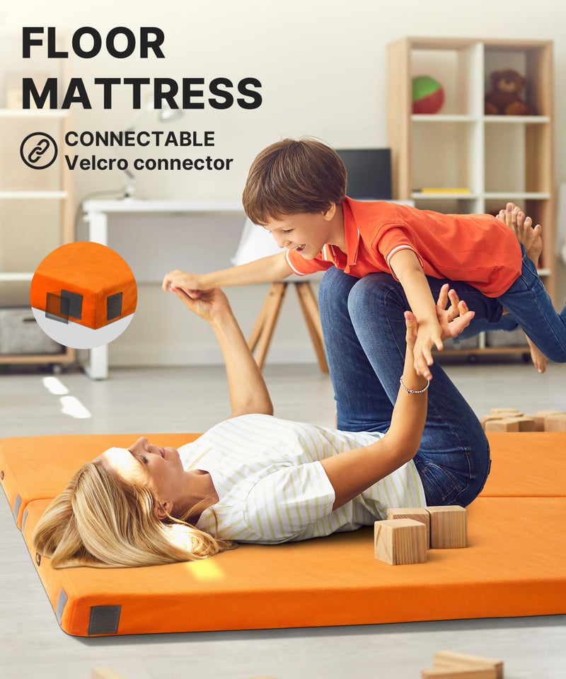Gaialoop 3 Inch Memory Foam Camping Mattress, Dual Layer Thick Sleeping Camp Pad for Car Tent Cot, Roll-Up Portable Glamping Floor Bed for Guests Sleepover[Cot: 72 * 24 * 3"] - Image 5