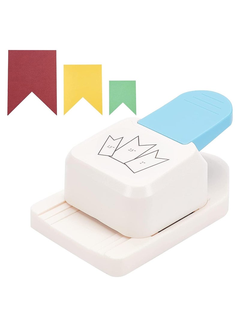 Zikra Craft Tag Punch Gift Tag Paper Punch Small Hole Punch 3 in 1 for Tags Scrapbooking Supplies 1.5/2/ 2.5 Inches Craft Puncher for Paper Crafting Scrapbooking Cards DIY Arts Triangle Style - Image 1