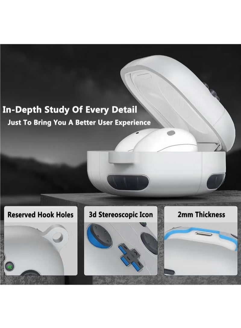 For Samsung Galaxy Buds FE Case 2023 | Galaxy Buds 2 Pro Case 2022 | Galaxy Buds 2 Case 2021 | Galaxy Buds Pro Case 2021 | Galaxy Buds Live 2020 3D Game Console Design Silicone Cover with Carabiner - Image 3