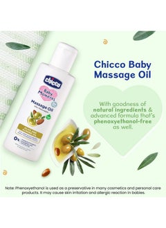 Chicco Baby Moments Massage Oil,New Advanced Non-Sticky&Moisturizing Formula With Natural Ingredients To Prevent Dryness,Suitable For Baby'S Skin,Hair&Scalp,No Phenoxyethanol&Parabens (200Ml)  - Image 3