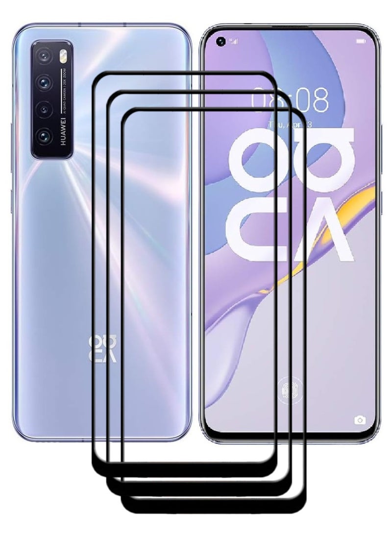 ACLIX 3 Pieces Antistatic ESD Dustproof Premium Quality High Definition Tempered Glass Screen Protector Designed For Huawei nova 7 5G - Image 1