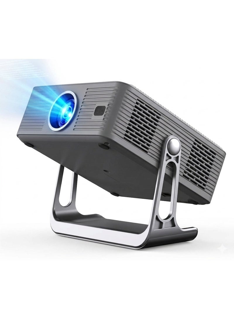 4K Native 1080P Smart Home Cinema Projector with True 300 ANSI Lumens, WiFi Bluetooth, Auto Focus Keystone, Portable Mini Outdoor Movie Projector 230° Adjustable for Daily Use - Image 1