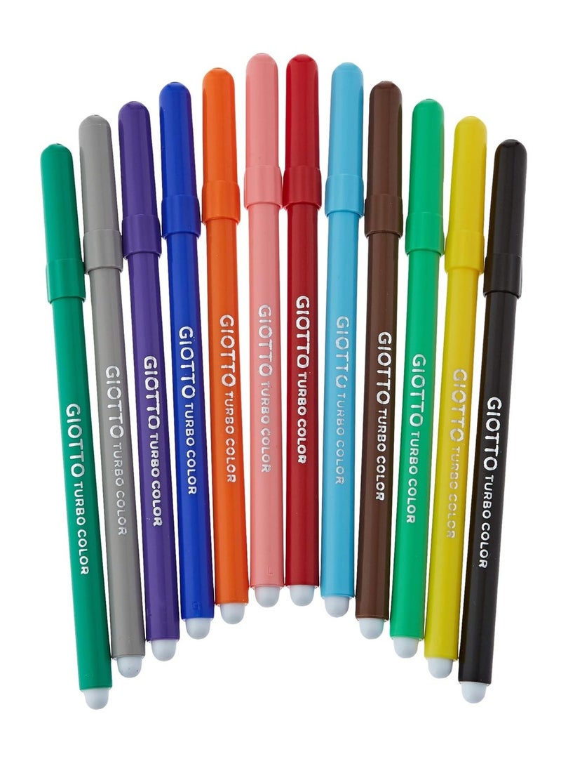 Giotto 96-Piece Turbocolor Fibre Pens In Pot Assorted Colours - Image 4
