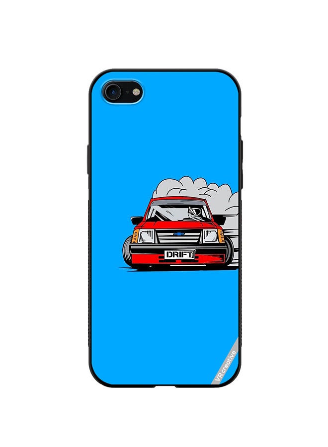 VR CREATIVE Protective Case Cover For Apple iPhone SE (2022) Car Drift Design Multicolour - Image 1