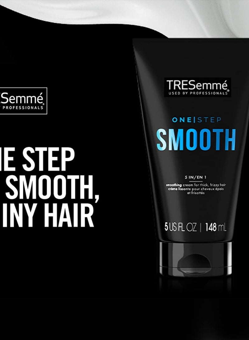 TRESemmé Hair Smoothing Cream 2-Pack - One Step Smooth 5-in-1 Anti-Frizz Hair Products for Thick Hair, Heat Protectant, 5 Oz Ea - Image 5