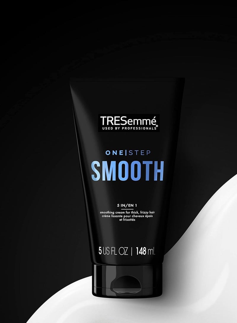TRESemmé Hair Smoothing Cream 2-Pack - One Step Smooth 5-in-1 Anti-Frizz Hair Products for Thick Hair, Heat Protectant, 5 Oz Ea - Image 4