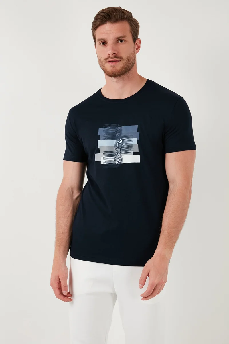 Buratti Cotton Slim Fit Crew Neck T Shirt Men's T Shirt 646R8010