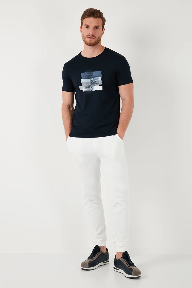 Buratti Cotton Slim Fit Crew Neck T Shirt Men's T Shirt 646R8010