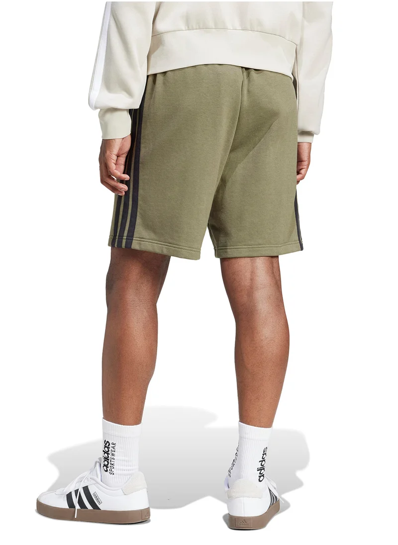 اديداس Essential 3 Stripe French Terry Shorts