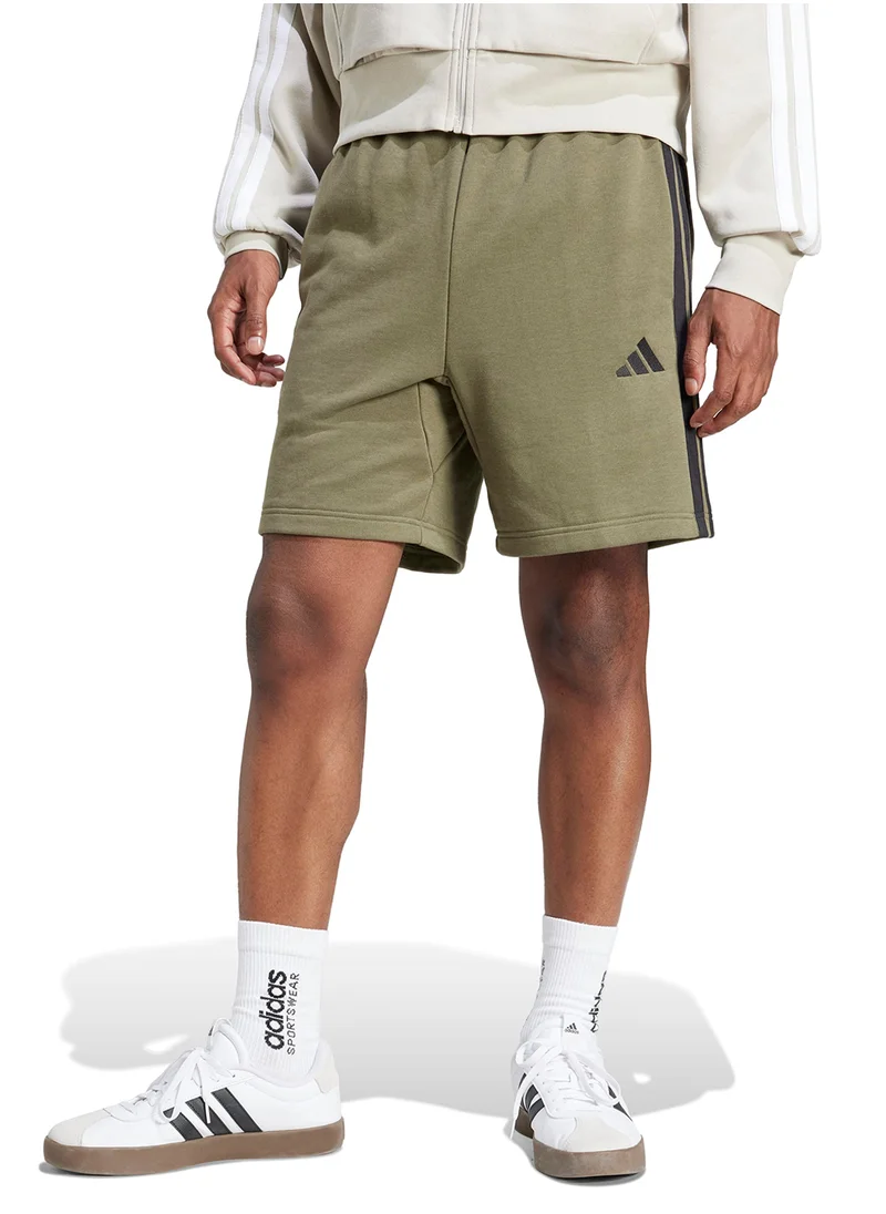 اديداس Essential 3 Stripe French Terry Shorts