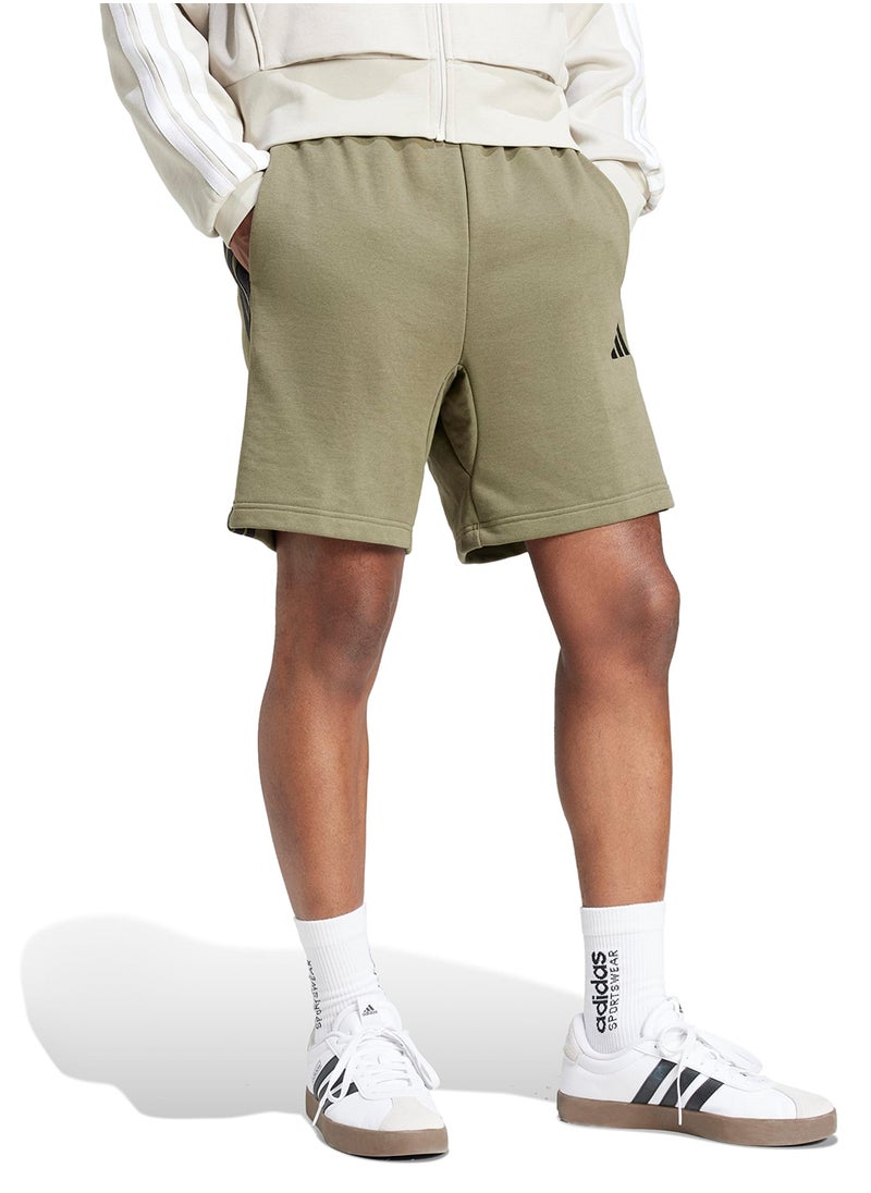 Adidas Essential 3 Stripe French Terry Shorts  - Image 5