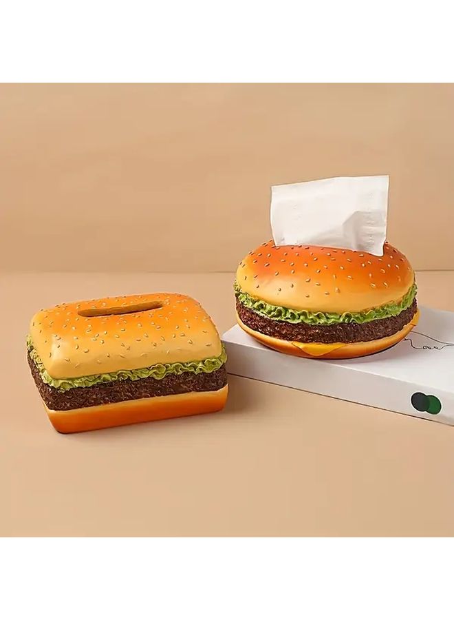 Style3 Funny Burger Shaped Tissue Box Holder Kitchen Desk Organizer Novelty Gift - Image 1