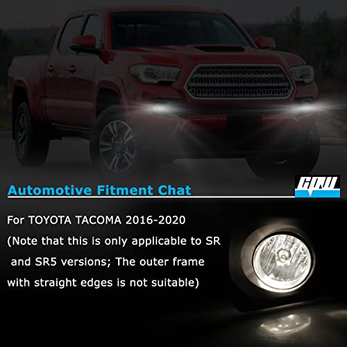 CPW Fog Lights Compatible with [2016 2017 2018 2019 2020 2021 2022 Toyota Tacoma] Clear Lens Bumper Driving Fog Lights Pair + Wiring + Switch Kit - Image 3