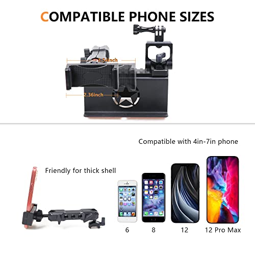 RERPRO حامل هاتف RERPRO JK داش لسيارة جيب رانجلر JK JKU غير المحدودة 2012-2018 ملحقات داخلية حوامل سكة انزلاقية لحامل كاميرا GoPro وكاميرا الهاتف المحمول - Image 4