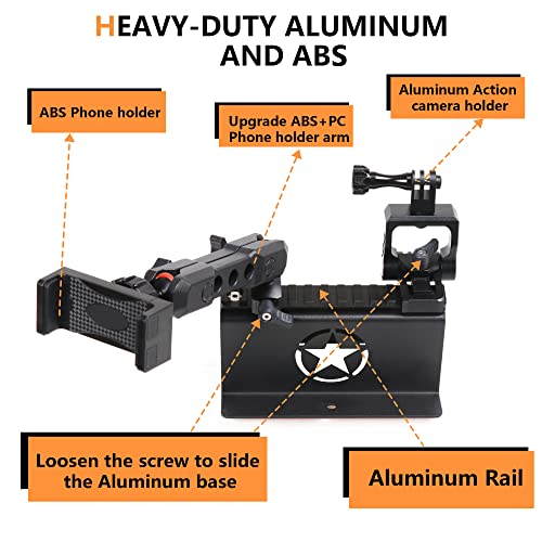 RERPRO حامل هاتف RERPRO JK داش لسيارة جيب رانجلر JK JKU غير المحدودة 2012-2018 ملحقات داخلية حوامل سكة انزلاقية لحامل كاميرا GoPro وكاميرا الهاتف المحمول - Image 5