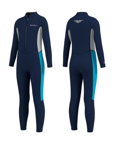 Seaskin Kids Wetsuit for Boys Girls Toddler 2mm Front Zip Full Body Diving Suits Thermal Swimsuits - Image 1