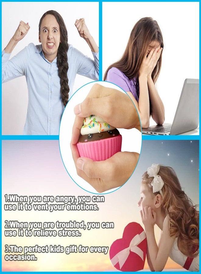 funnysquee لعبة فاني سكوي على شكل كوب كعكة آيس كريم بطيء الارتفاع، هدية مثالية للأطفال في أعياد ميلادهم، لعبة ضغط لطيفة لتخفيف التوتر - Image 4