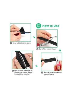 JOTO 26ft - 1/2 inch Cable Sleeve Cord Management, Woven Mesh Expandable Braided Wire Loom Tubing Sleeving Split Wrap Cover for TV Audio Computer Home Office Automobile Protect Pet from Chewing –Black  - Image 5