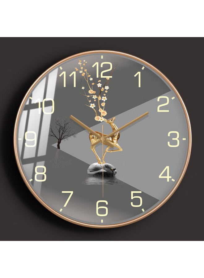 Peng Chuang Pengchuang Radio-controlled Wall Clock With Automatic Time Calibration, Calendar, Modern Minimalist Luxury Living Room Home Wall Clock - Image 4