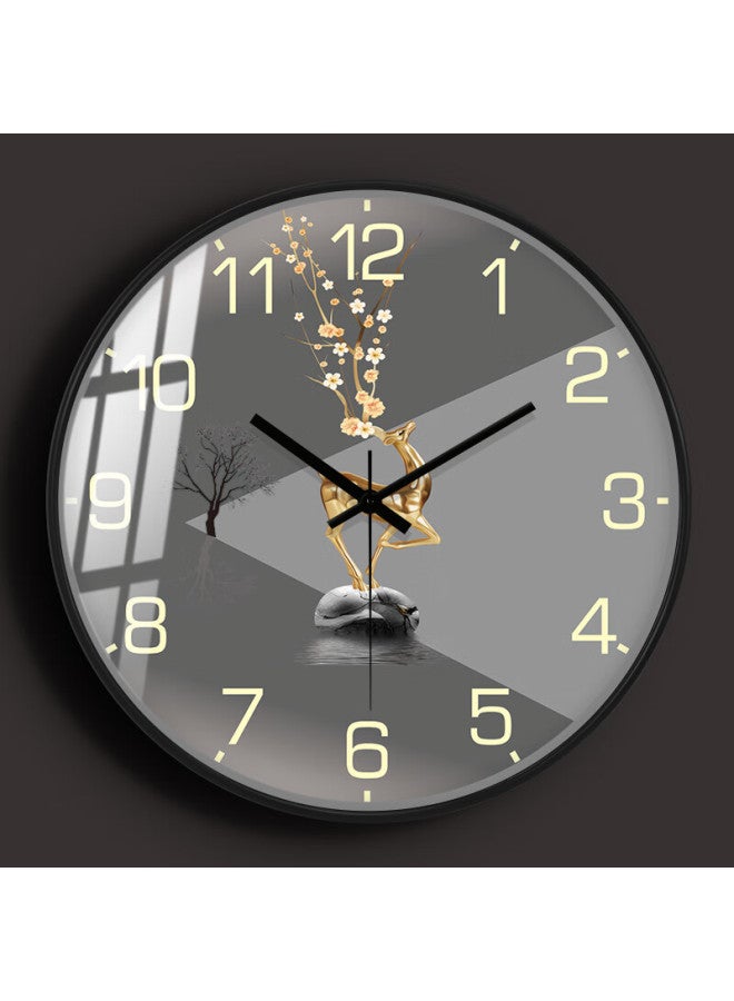 Peng Chuang Pengchuang Radio-controlled Wall Clock With Automatic Time Calibration, Calendar, Modern Minimalist Luxury Living Room Home Wall Clock - Image 3