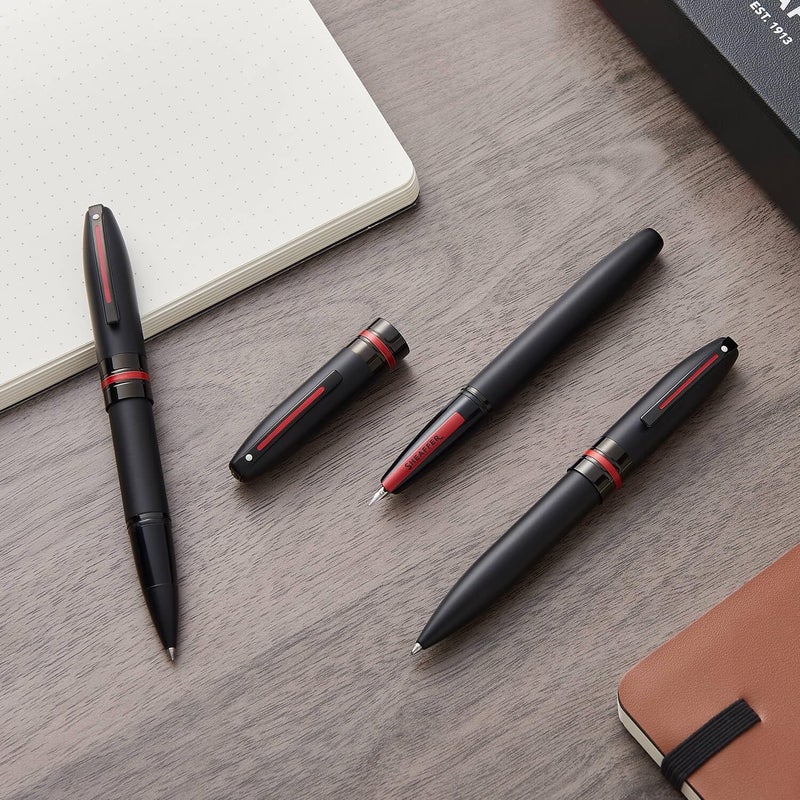 SHEAFFER Pen Sheaffer Icon E9108 Matte Black Lacquer With Red Pvd Trims Bp - Image 2