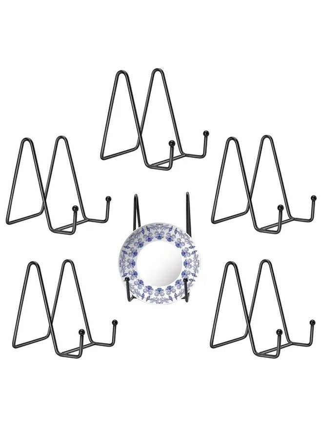 Black Set Of 7 Metal Plate Stands 3 Inch Display Holder For Books Pictures Photos - Image 2