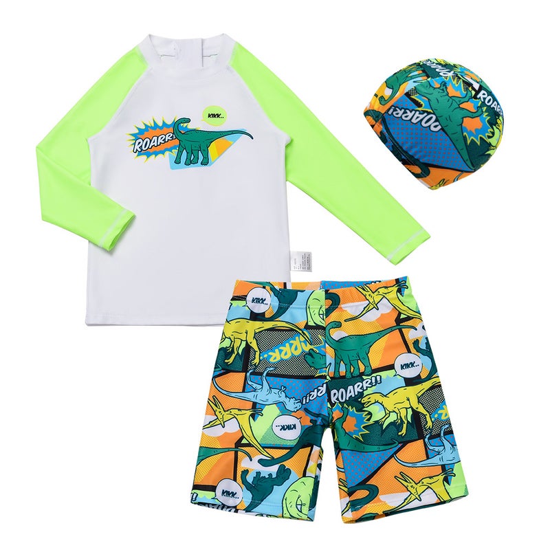 Children''s Swimwear Swimwear Quick-drying Boys'' Split Junior Middle-aged Children''s Long-sleeved Baby''s New Hot Spring Swimwear - Image 2