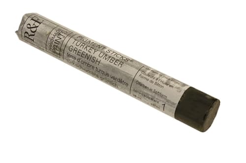 R&F Handmade Paints - Professional Oil Pigment Stick, Turkey Umber Greenish, 38 ml - Image 1