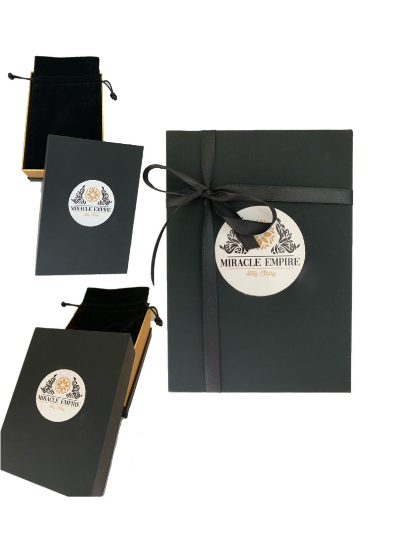 Miracle Empire - Islamic Tasbih Natural Tiger Eye And Black Cubic Circonia - Image 1