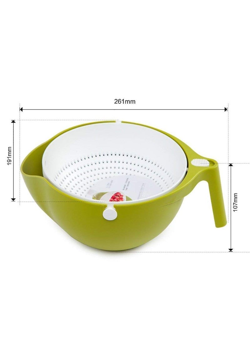 Darkness - DARKNESS Multi-Functional Washing Fruits and Vegetables Bowl & Strainer, Washing Vegetable Basket Plastic, Strainer Drainer, Washing Fruits Bowl, Strainer Machine,Drain Basket (Multicolor) - Image 1