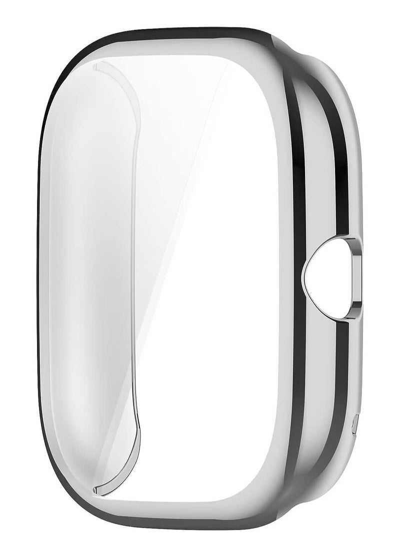 Case Compatible with Amazfit GTS 4 Mini (Not for GTS 4), Soft TPU Slim Shock Absorption Protective Case Cover (Silver) - Image 4