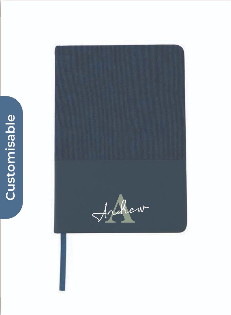 SANTHOME Personalised LYSS - Santhome® A5 Thermo PU Hard Cover Notebook - Blue - Image 3