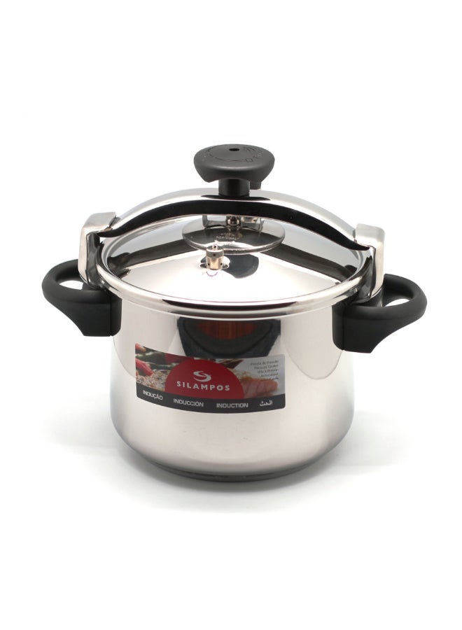 Silampos 6Liters Stainless Steel Pressure Cooker with Basket Silver 6 L 641122018660B100 silver - Image 1