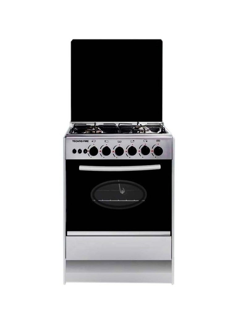 Techno Fire 4 burner 60*60 stainless steel stove with fixed grill TF21SS