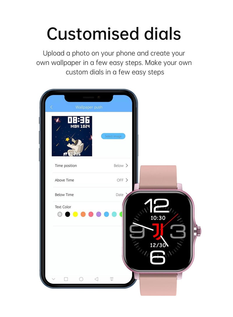 NIBEMINENT Smartwatch H30 With Health Fitness Tracker And Heart Rate Monitor Black - Image 5