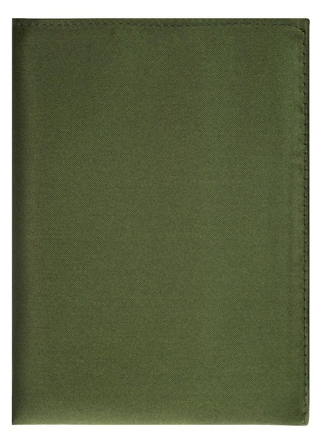KissTies Dark Olive Green Satin Tie Set Solid Ties Mens Necktie + Pocket Square - Image 5