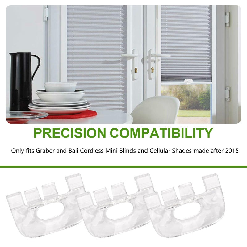 IFERLA 6 Pack Graber Bali Springs Cordless Honeycomb Shade Lift Handles(Made After 2015) - Cordless Shade Handle Bali Blinds Replacement Parts for Top Down Bottom up 3/4" Pleat Mini Blinds Cellular Shades - Image 2