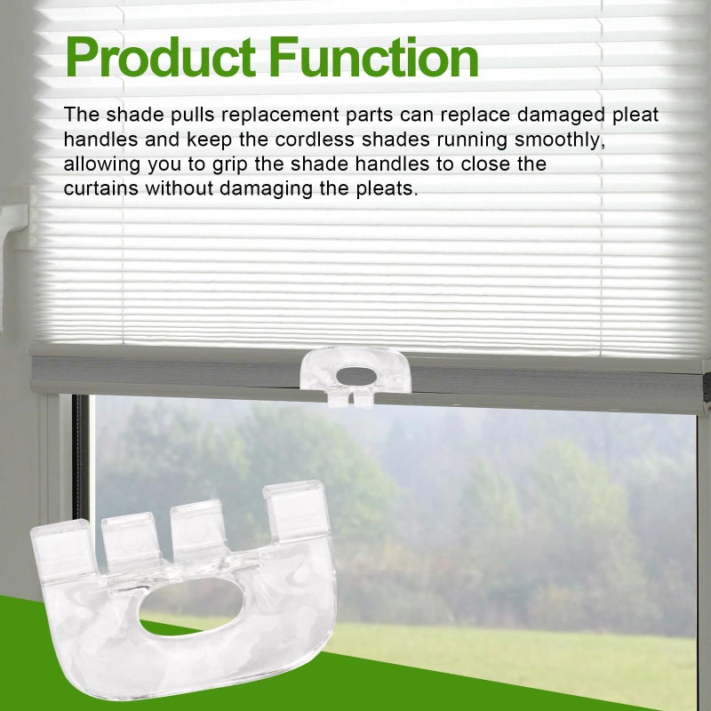 IFERLA 6 Pack Graber Bali Springs Cordless Honeycomb Shade Lift Handles(Made After 2015) - Cordless Shade Handle Bali Blinds Replacement Parts for Top Down Bottom up 3/4" Pleat Mini Blinds Cellular Shades - Image 5