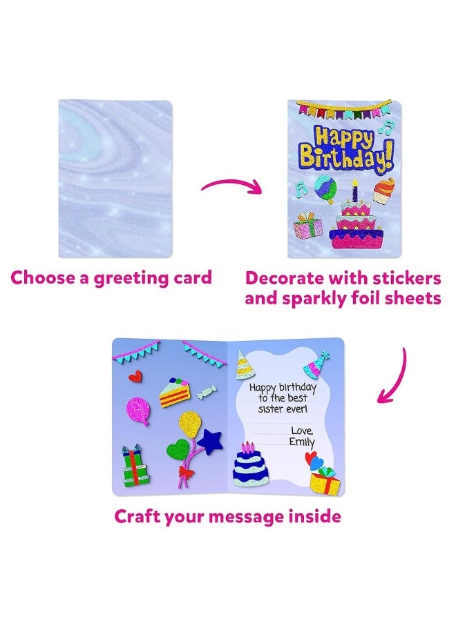 Skillmatics Art & Craft Activity - Foil Fun Card Making Set, No Mess Art for Kids, Craft Kits & Supplies, DIY Creative Activity, Gifts for Girls & Boys Ages 4, 5, 6, 7, 8, 9, Travel Toys - Image 1