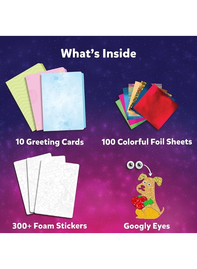 Skillmatics Art & Craft Activity - Foil Fun Card Making Set, No Mess Art for Kids, Craft Kits & Supplies, DIY Creative Activity, Gifts for Girls & Boys Ages 4, 5, 6, 7, 8, 9, Travel Toys - Image 5