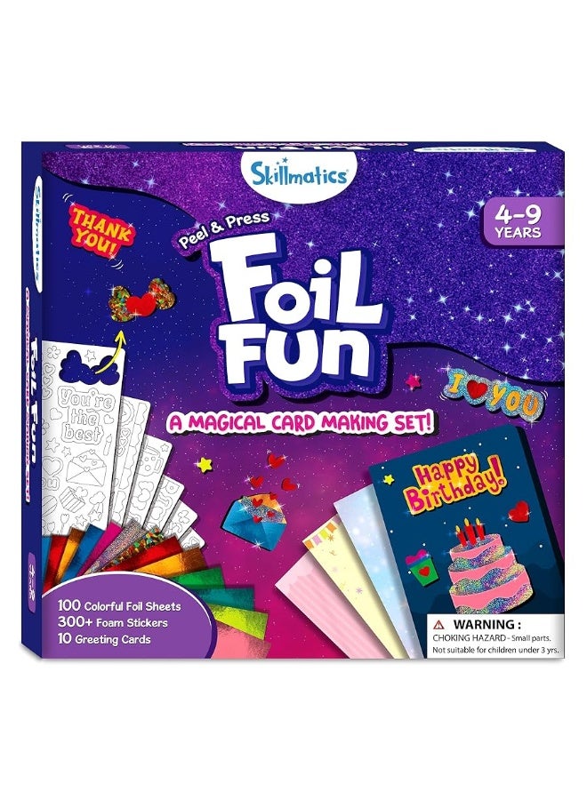 Skillmatics Art & Craft Activity - Foil Fun Card Making Set, No Mess Art for Kids, Craft Kits & Supplies, DIY Creative Activity, Gifts for Girls & Boys Ages 4, 5, 6, 7, 8, 9, Travel Toys - Image 2