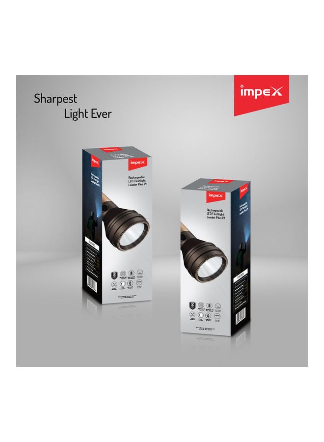 Impex 4000 mAh 10W Cree LED Rechargeable Flashlight with USB Power Output Black 103.3x312.3x85mm - Image 5