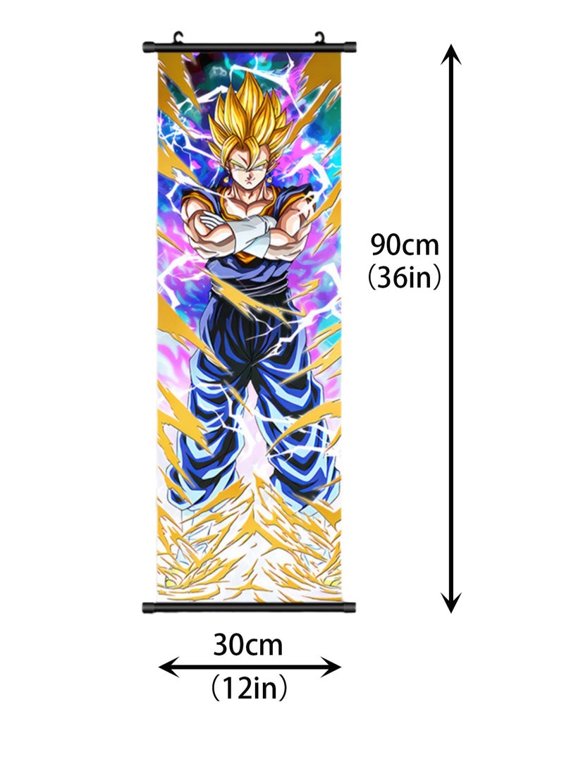 Japanese Anime Character Goku Series Hanging Scroll Painting Bedroom Mural Home Decoration Painting Comic Exhibition Poster (LZ-4) - Image 2