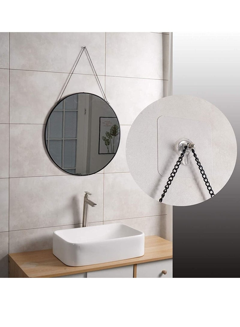 Stainless Steel PVC ABS Nail Free Seamless Adhesive Non Trace No Drilling Installation Hanging Waterproof Screws Wall Hook Transparent 10 Pack - Image 4