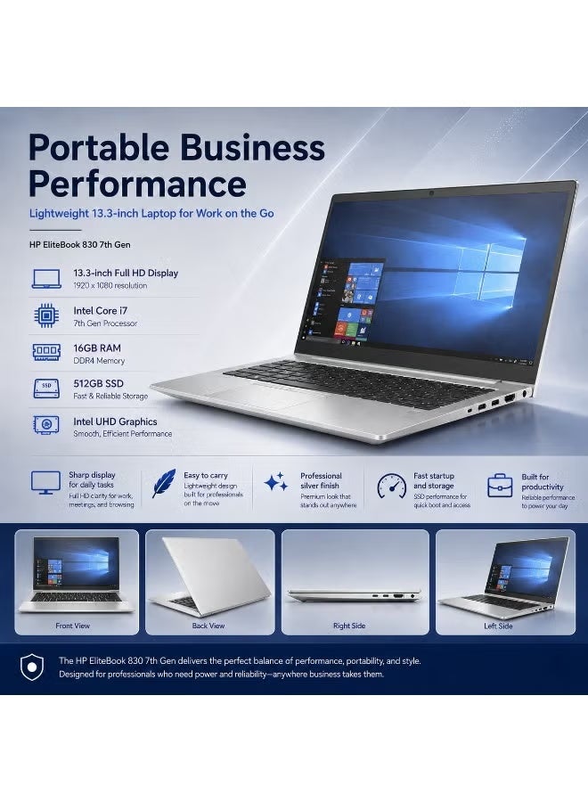 Business Laptop with Intel Core i5 Processor, 8GB RAM, 256GB SSD, 2GB Dedicated Graphics, High Performance for Office Work, Study and Everyday Productivity with Free Laptop Bag, Mouse and Laptop Stand - Image 3