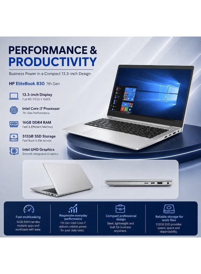 Business Laptop with Intel Core i5 Processor, 8GB RAM, 256GB SSD, 2GB Dedicated Graphics, High Performance for Office Work, Study and Everyday Productivity with Free Laptop Bag, Mouse and Laptop Stand - Image 2