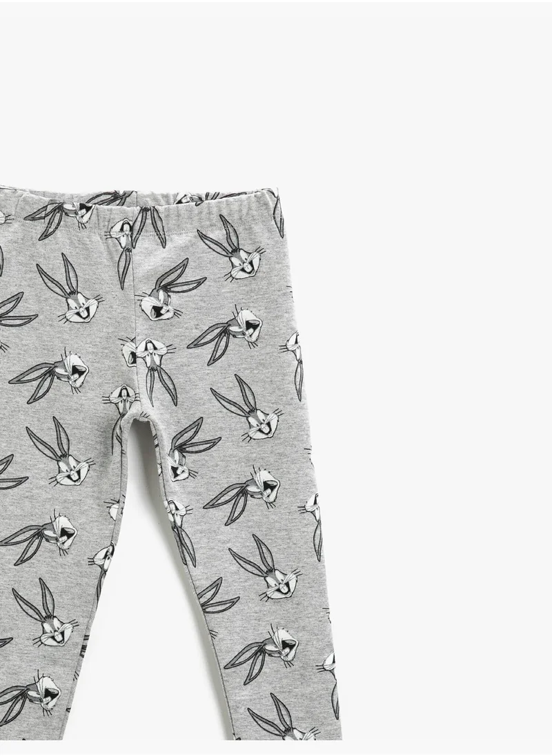 KOTON Bugs Bunny Licensed Printed Leggings
