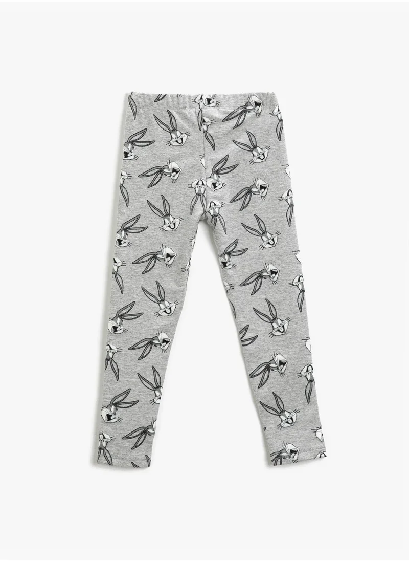 KOTON Bugs Bunny Licensed Printed Leggings