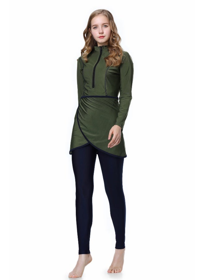 Muslim Modest Hijab Swimwear Three-Piece Set