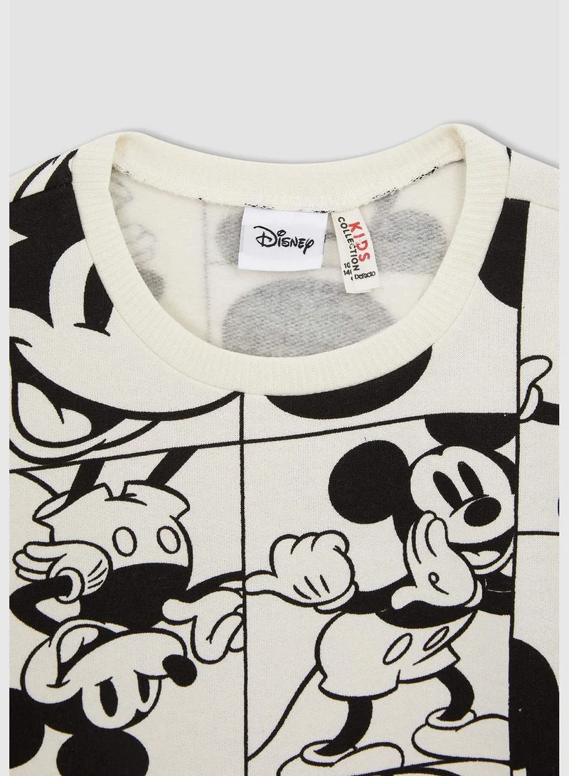 DeFacto Disney Mickey & Minnie Licenced Regular Fit Long Sleeve Knitted Sweatshirt